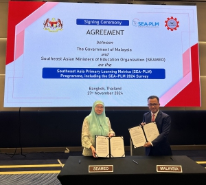 Strengthening collaboration through SEA-PLM:  Ceremonial Signing of the Agreement between the SEAMEO Secretariat and the Ministry of Education Malaysia